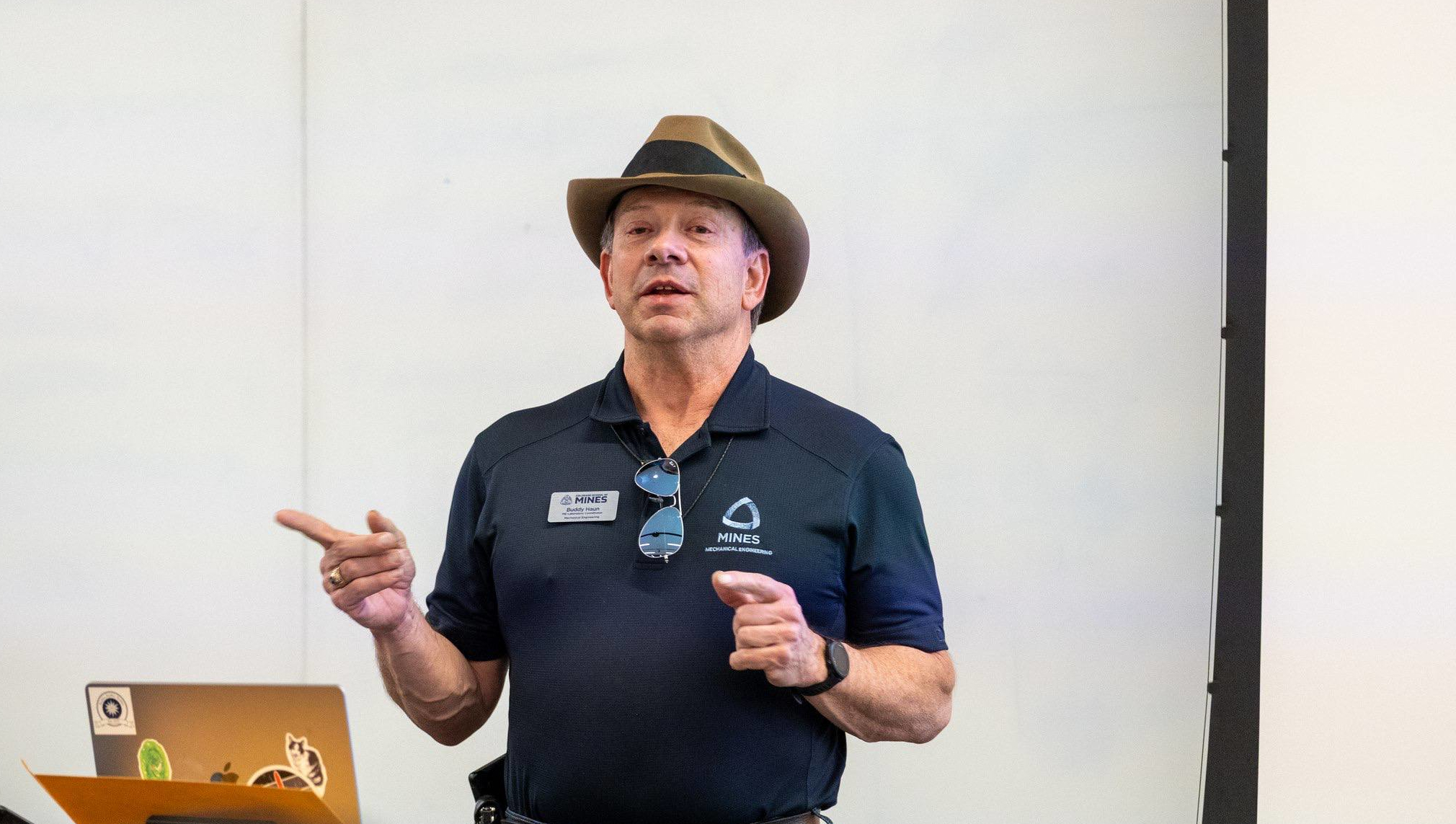 Guest speakers at a Tri-Alpha event
